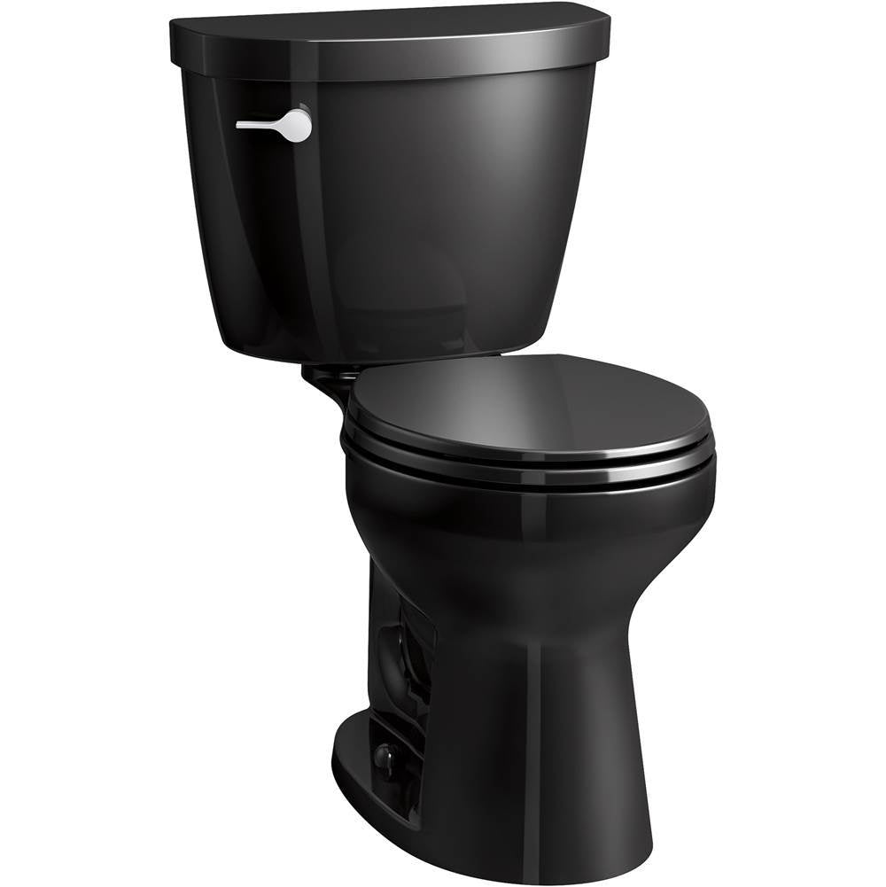 Kohler - Cimarron Two-piece round-front toilet, 1.6 gpf - Black