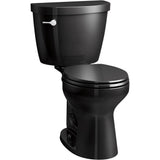 Kohler - Cimarron Two-piece round-front toilet, 1.6 gpf - Black