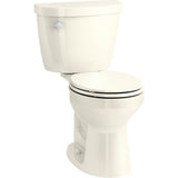 Kohler - Cimarron ContinuousClean ST two-piece round-front toilet, 1.28 gpf - Biscuit