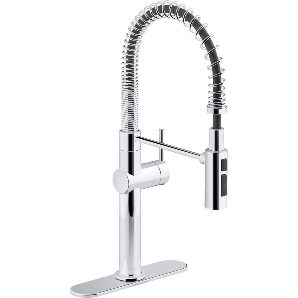 Crue Semi-professional kitchen sink faucet with three-function sprayhead