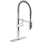 Crue Semi-professional kitchen sink faucet with three-function sprayhead
