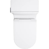 Brazn One-piece compact elongated toilet with skirted trapway, dual-flush