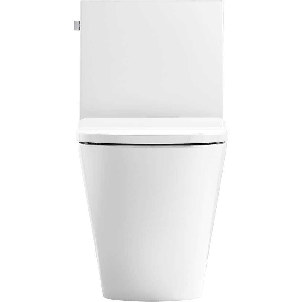 Brazn One-piece compact elongated toilet with skirted trapway, dual-flush