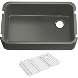 Kohler - Ironridge 34'' undermount single-bowl farmhouse kitchen sink - Thunder Grey