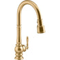 Kohler - Artifacts Touchless pull-down kitchen sink faucet with three-function sprayhead - Vibrant Brushed Moderne Brass
