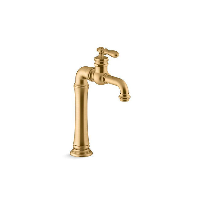 Kohler - Artifacts Gentleman's Single-handle bathroom sink faucet, 1.2 gpm - Vibrant Brushed Moderne Brass