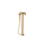 Kohler - Artifacts Floor-mount bath filler trim with handshower - Vibrant Brushed Moderne Brass