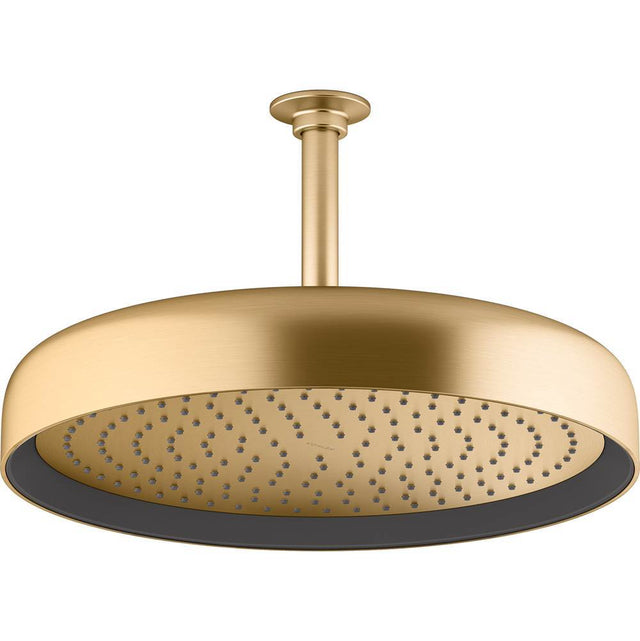 Kohler - Statement Round 14'' single-function rainhead, 2.5 gpm - Vibrant Brushed Moderne Brass