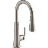Kohler - Tone Pull-down kitchen sink faucet with three-function sprayhead - Vibrant Stainless
