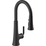 Kohler - Tone Pull-down kitchen sink faucet with three-function sprayhead - Matte Black