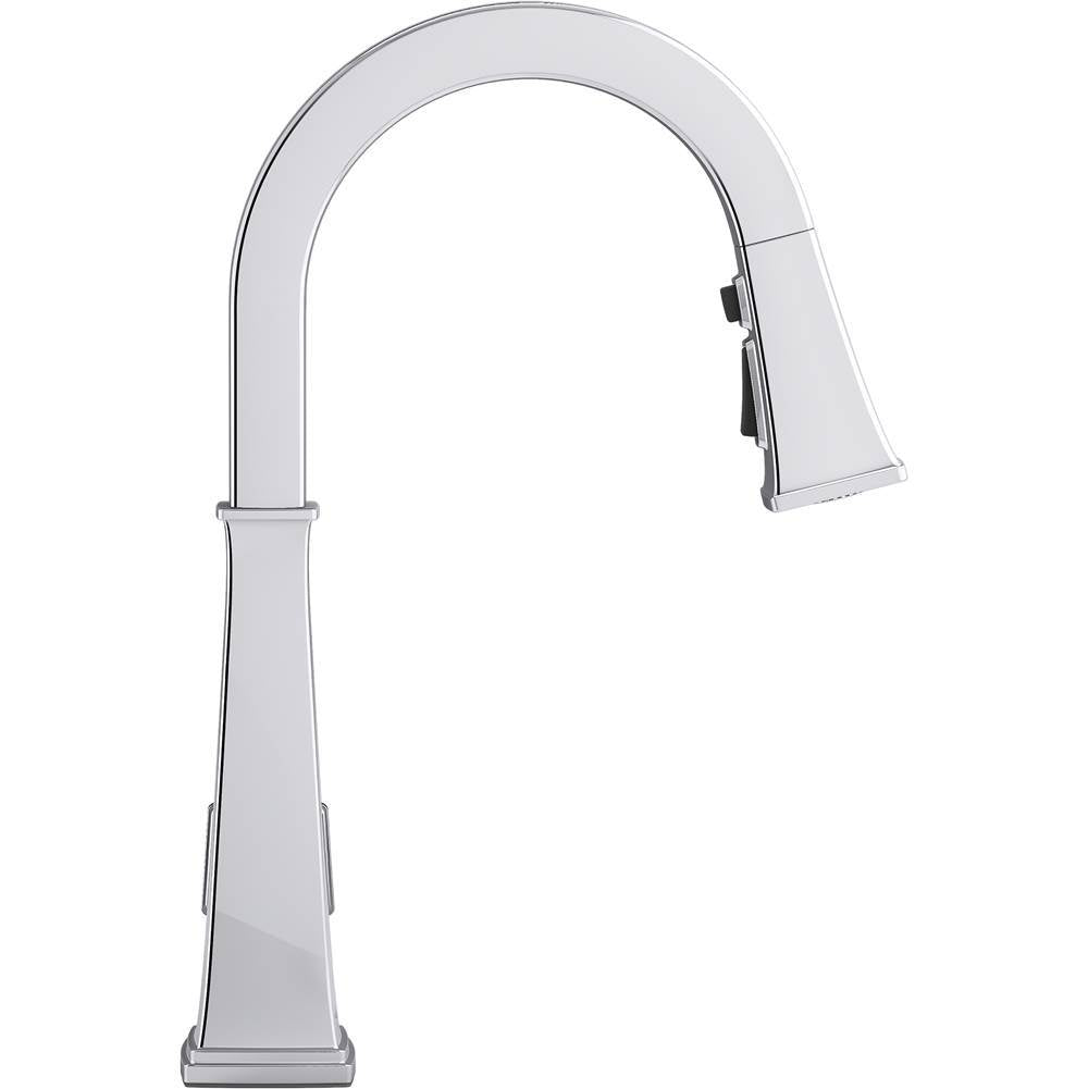 Riff Pull-down kitchen sink faucet with three-function sprayhead