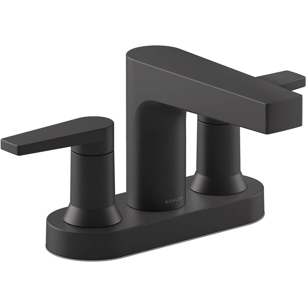 Kohler - Taut Centerset bathroom sink faucet, 1.2 gpm - Matte Black