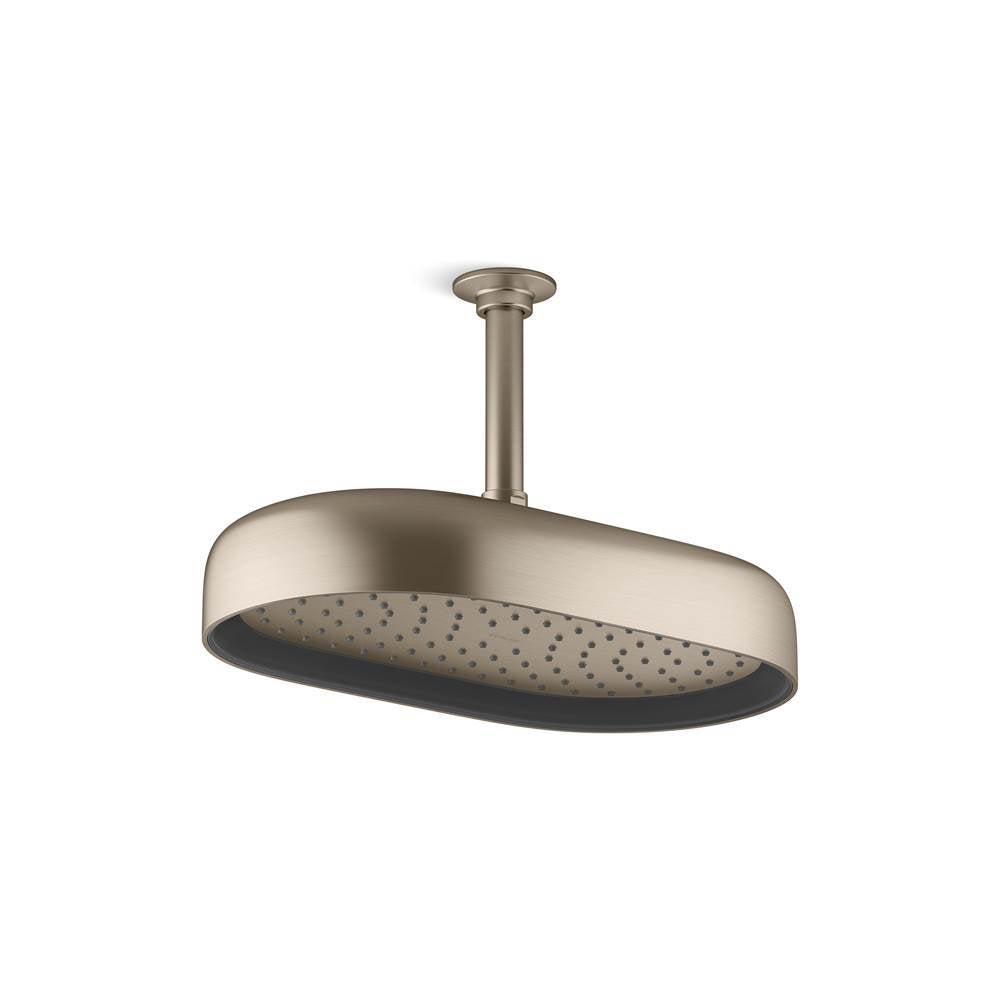 Kohler - Statement Oblong 14'' single-function rainhead, 2.5 gpm - Vibrant Brushed Bronze