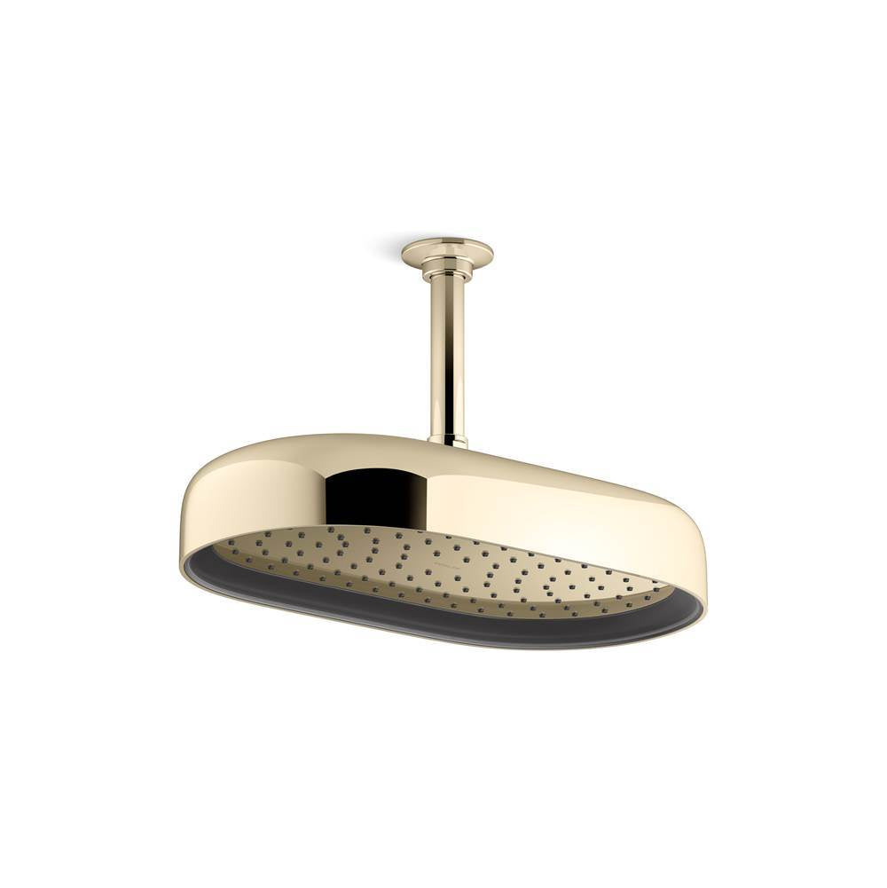 Kohler - Statement Oblong 14'' single-function rainhead, 2.5 gpm - Vibrant French Gold