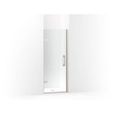 Kohler - ComponentsE Frameless pivot shower door, 71-5/8'' H x 29-5/8 - 30-3/8'' W, with 3/8'' thick Crystal Clear glass - Anodized Brushed Nickel