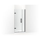 Kohler - ComponentsE Frameless pivot shower door, 71-9/16'' H x 33-5/8 - 34-3/8'' W, with 3/8'' thick Crystal Clear glass - Matte Black