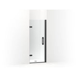 Kohler - ComponentsE Frameless pivot shower door, 71-5/8'' H x 27-5/8 - 28-3/8'' W, with 3/8'' thick Crystal Clear glass - Matte Black
