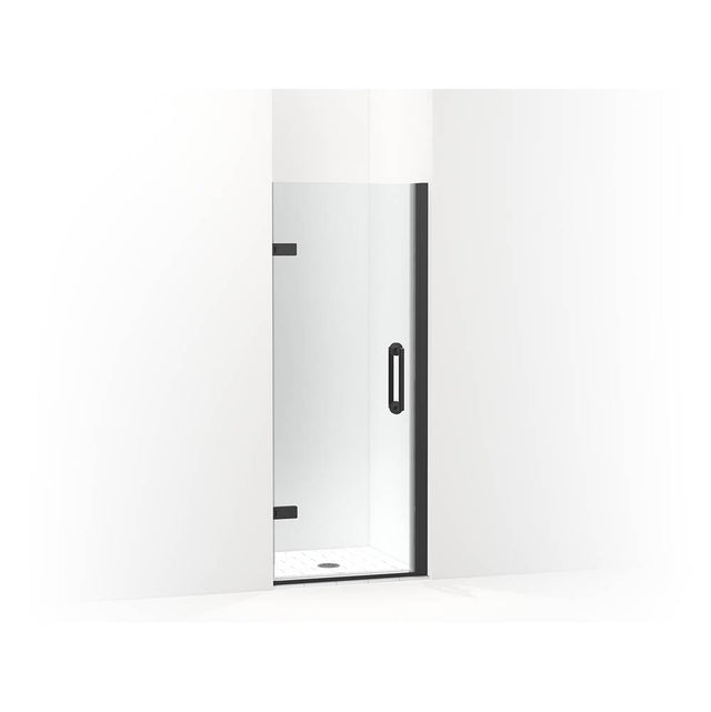 Kohler - ComponentsE Frameless pivot shower door, 71-5/8'' H x 27-5/8 - 28-3/8'' W, with 3/8'' thick Crystal Clear glass - Matte Black