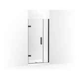Kohler - ComposedE Frameless pivot shower door, 71-9/16'' H x 33-5/8 - 34-3/8'' W, with 3/8'' thick Crystal Clear glass - Matte Black