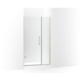 Kohler - ComposedE Frameless pivot shower door, 71-9/16'' H x 39-5/8 - 40-3/8'' W, with 3/8'' thick Crystal Clear glass - Anodized Brushed Nickel