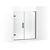 Kohler - ComponentsE Frameless pivot shower door, 71-3/4'' H x 57-1/4 - 58'' W, with 3/8'' thick Crystal Clear glass - Matte Black