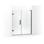 Kohler - ComponentsE Frameless pivot shower door, 71-3/4'' H x 57-1/4 - 58'' W, with 3/8'' thick Crystal Clear glass - Matte Black