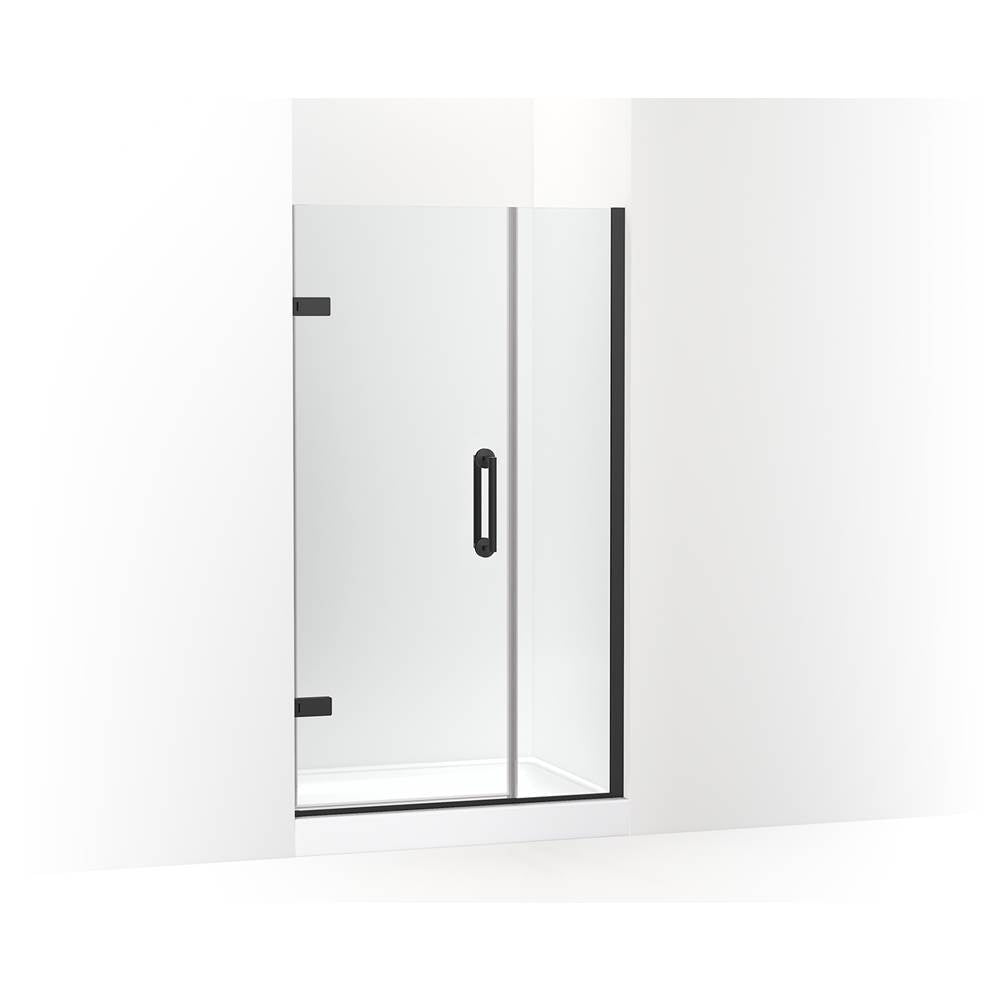 Kohler - ComponentsE Frameless pivot shower door, 71-9/16'' H x 39-5/8 - 40-3/8'' W, with 3/8'' thick Crystal Clear glass - Matte Black