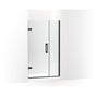Kohler - ComponentsE Frameless pivot shower door, 71-9/16'' H x 39-5/8 - 40-3/8'' W, with 3/8'' thick Crystal Clear glass - Matte Black