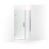 Kohler - ComposedE Frameless pivot shower door, 71-9/16'' H x 39-5/8 - 40-3/8'' W, with 3/8'' thick Crystal Clear glass - Bright Polished Silver
