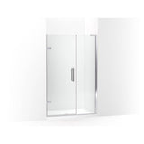Kohler - ComposedE Frameless pivot shower door, 71-3/4'' H x 45-1/4 - 46'' W, with 3/8'' thick Crystal Clear glass - Bright Polished Silver