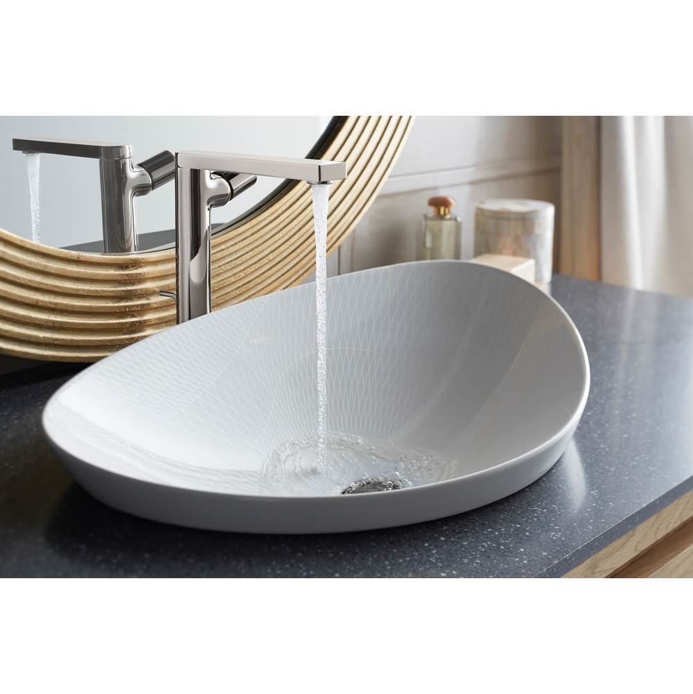 Composed Tall single-handle bathroom sink faucet with Cylindrical handle, 1.2 gpm