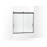 Kohler - Levity Sliding bath door, 59-3/4'' H x 56-5/8 - 59-5/8'' W, with 1/4'' thick Frosted glass - Matte Black