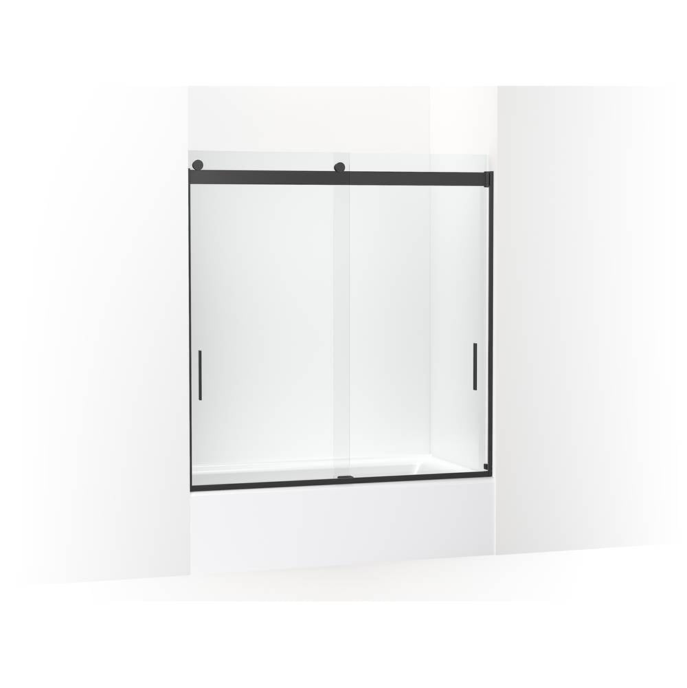 Kohler - Levity 62'' H sliding bath door with 1/4''-thick glass - Matte Black