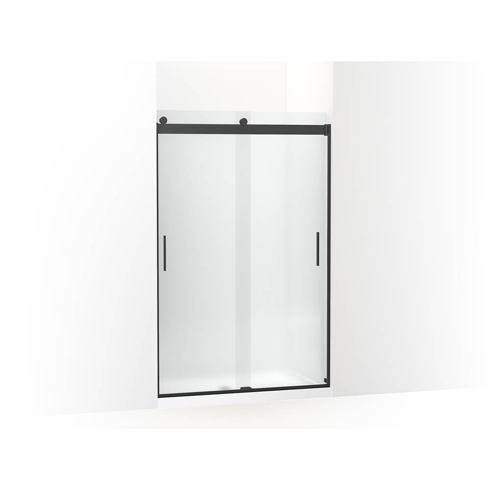 Kohler - Levity Sliding shower door, 74'' H x 43-5/8 - 47-5/8'' W, with 1/4'' thick Frosted glass - Matte Black
