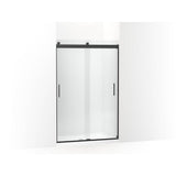 Kohler - Levity Sliding shower door, 74'' H x 43-5/8 - 47-5/8'' W, with 1/4'' thick Frosted glass - Matte Black