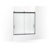 Kohler - Levity Sliding bath door, 62'' H x 56-5/8 - 59-5/8'' W, with 1/4'' thick Frosted glass - Matte Black
