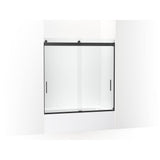 Kohler - Levity Sliding bath door, 59-3/4'' H x 56-5/8 - 59-5/8'' W, with 1/4'' thick Crystal Clear glass - Matte Black