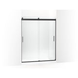 Kohler - Levity Sliding shower door, 74'' H x 56-5/8 - 59-5/8'' W, with 1/4'' thick Crystal Clear glass - Matte Black