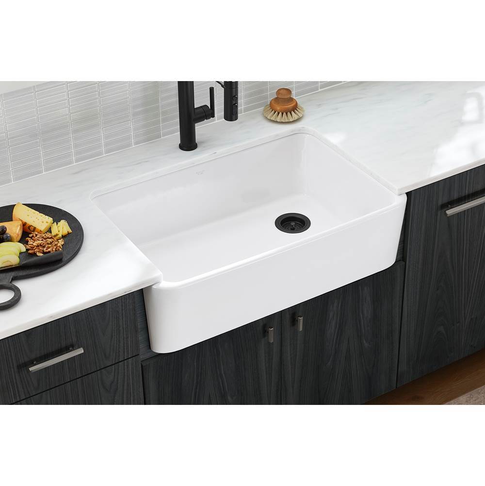 Ironridge 34'' undermount single-bowl farmhouse kitchen sink