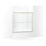 Kohler - Fluence 52'' - 57'' W x 55-1/2'' H sliding bath door with 1/4'' thick Crystal Clear glass - Matte Nickel