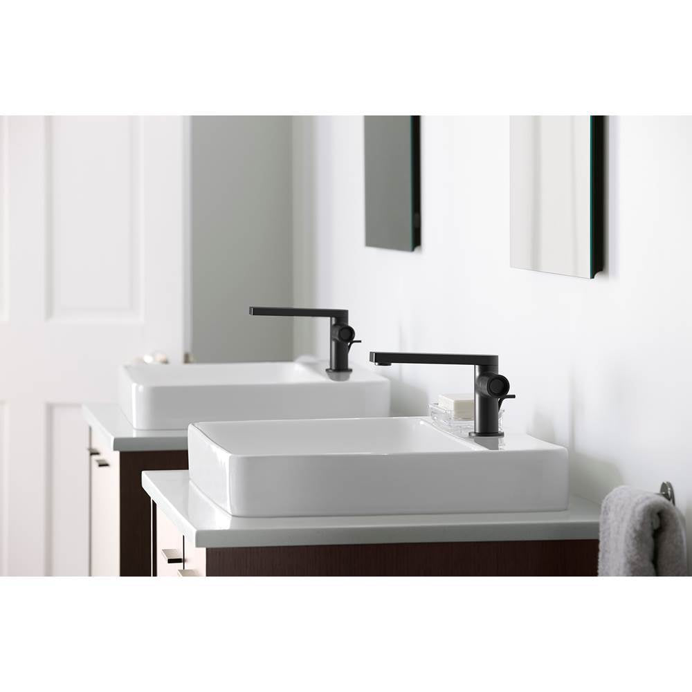 Composed Single-handle bathroom sink faucet with Cylindrical handle, 1.2 gpm