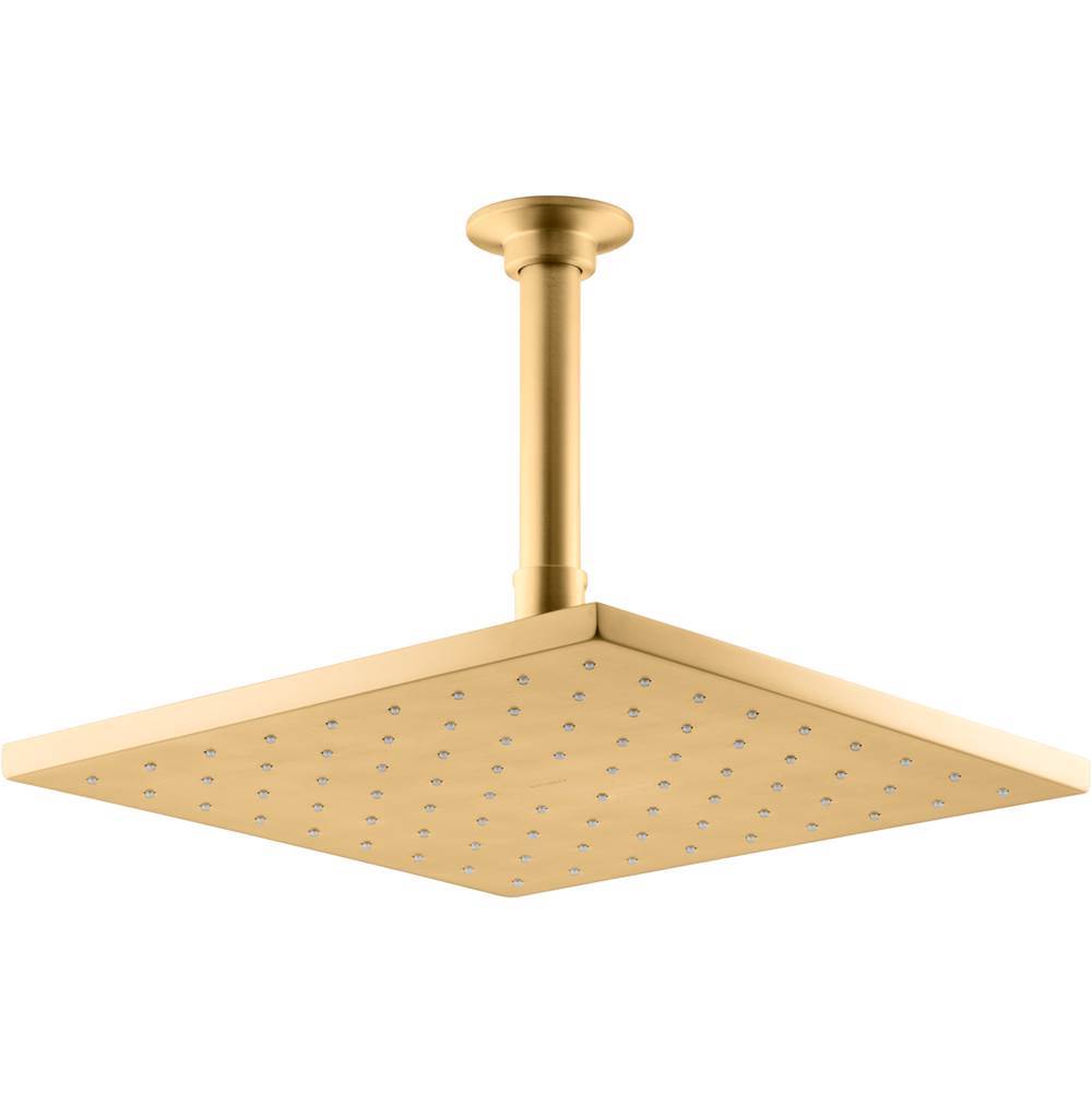 Kohler - Contemporary Square 10'' single-function rainhead, 1.75 gpm - Vibrant Brushed Moderne Brass