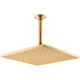 Kohler - Contemporary Square 10'' single-function rainhead, 1.75 gpm - Vibrant Brushed Moderne Brass