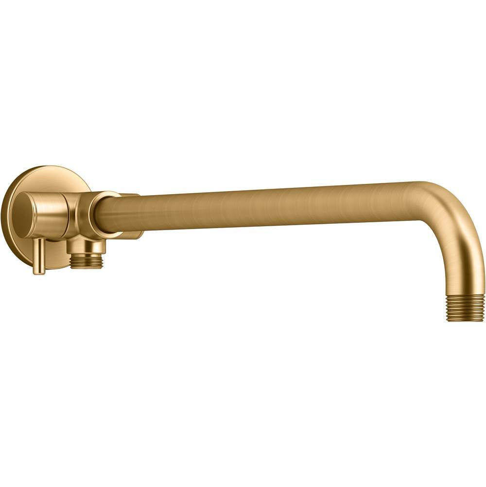 Kohler - Wall-mount rainhead arm with 3-way diverter - Vibrant Brushed Moderne Brass