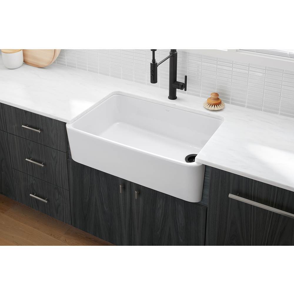 Ironridge 34'' undermount single-bowl farmhouse kitchen sink