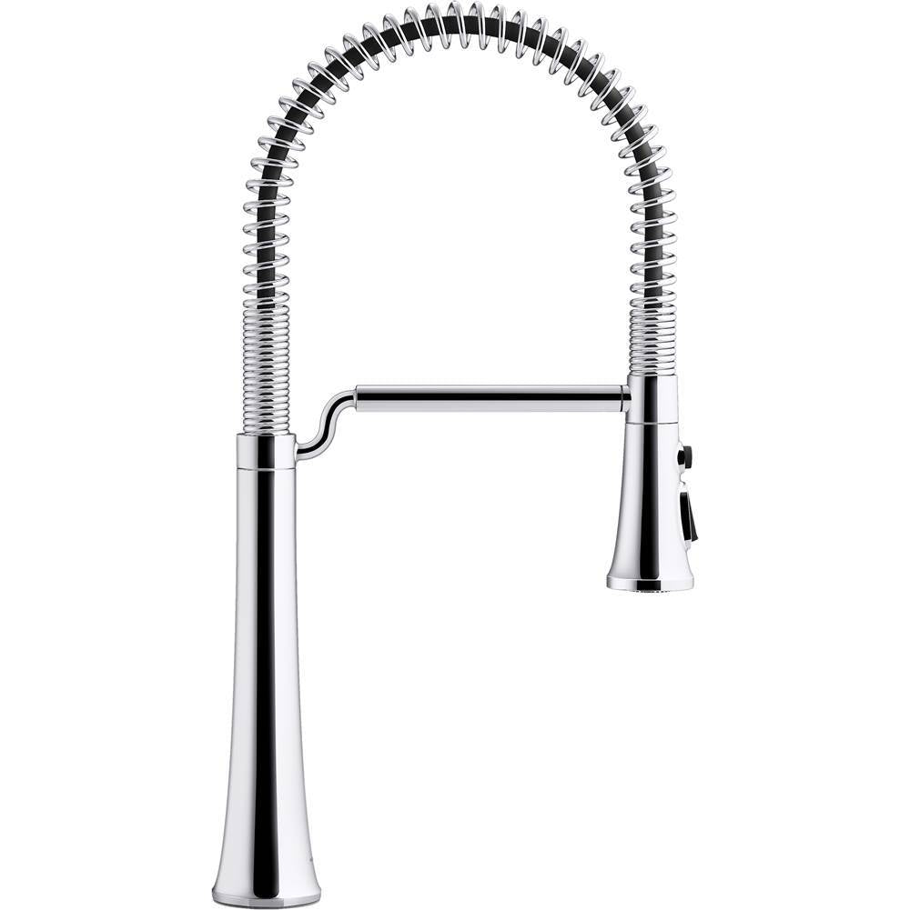 Tone Semi-professional pull-down kitchen sink faucet with three-function sprayhead