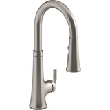 Kohler - Tone Touchless pull-down kitchen sink faucet with three-function sprayhead - Vibrant Stainless