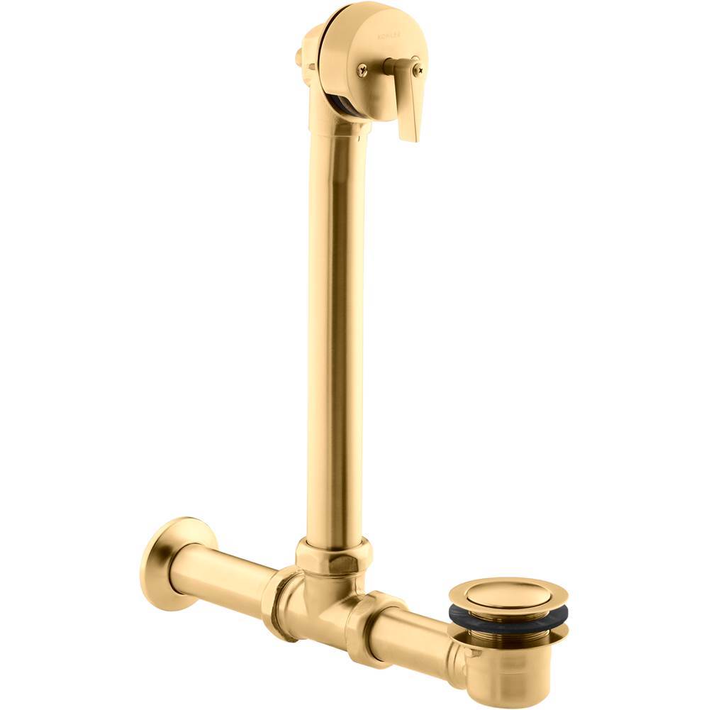 Kohler - Iron Works Exposed bath drain for above-the-floor installation - Vibrant Brushed Moderne Brass