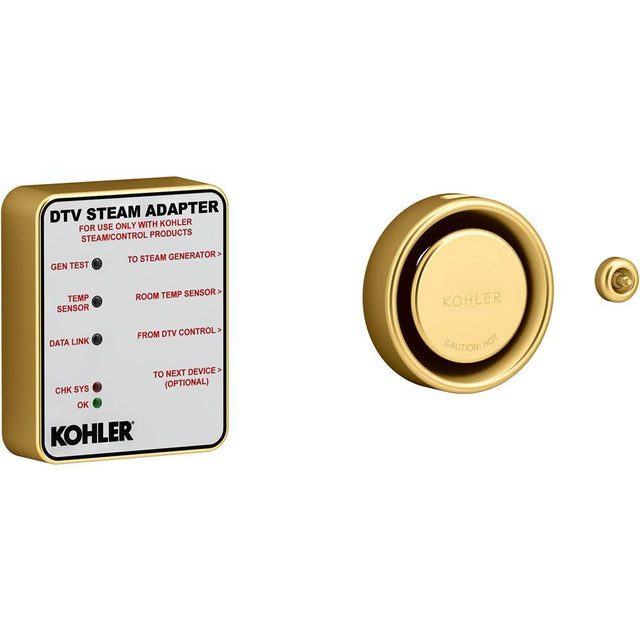 Kohler - Invigoration Series Digital steam adapter kit - Vibrant Brushed Moderne Brass