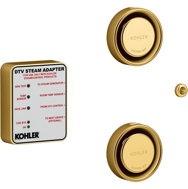 Kohler - Invigoration Series Tandem digital steam adapter kit - Vibrant Brushed Moderne Brass